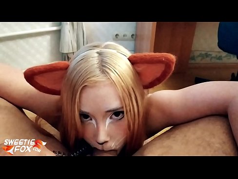 ❤️ Kitsune លេបទឹកមាត់ហើយច្របាច់ចូលមាត់នាង ☑ វីដេអូសិច នៅពួកយើង